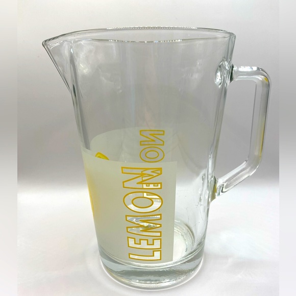 Cervé Italian frosted glass lemonade pitcher + 4 glasses. Vintage. EUC. - Picture 7 of 13